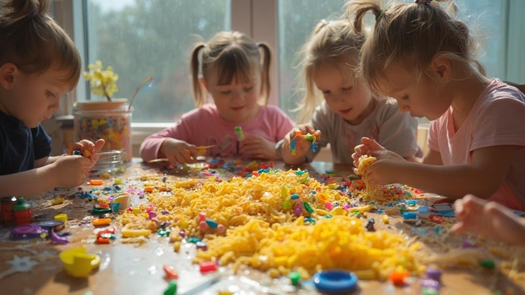 pasta jewelry making activity
